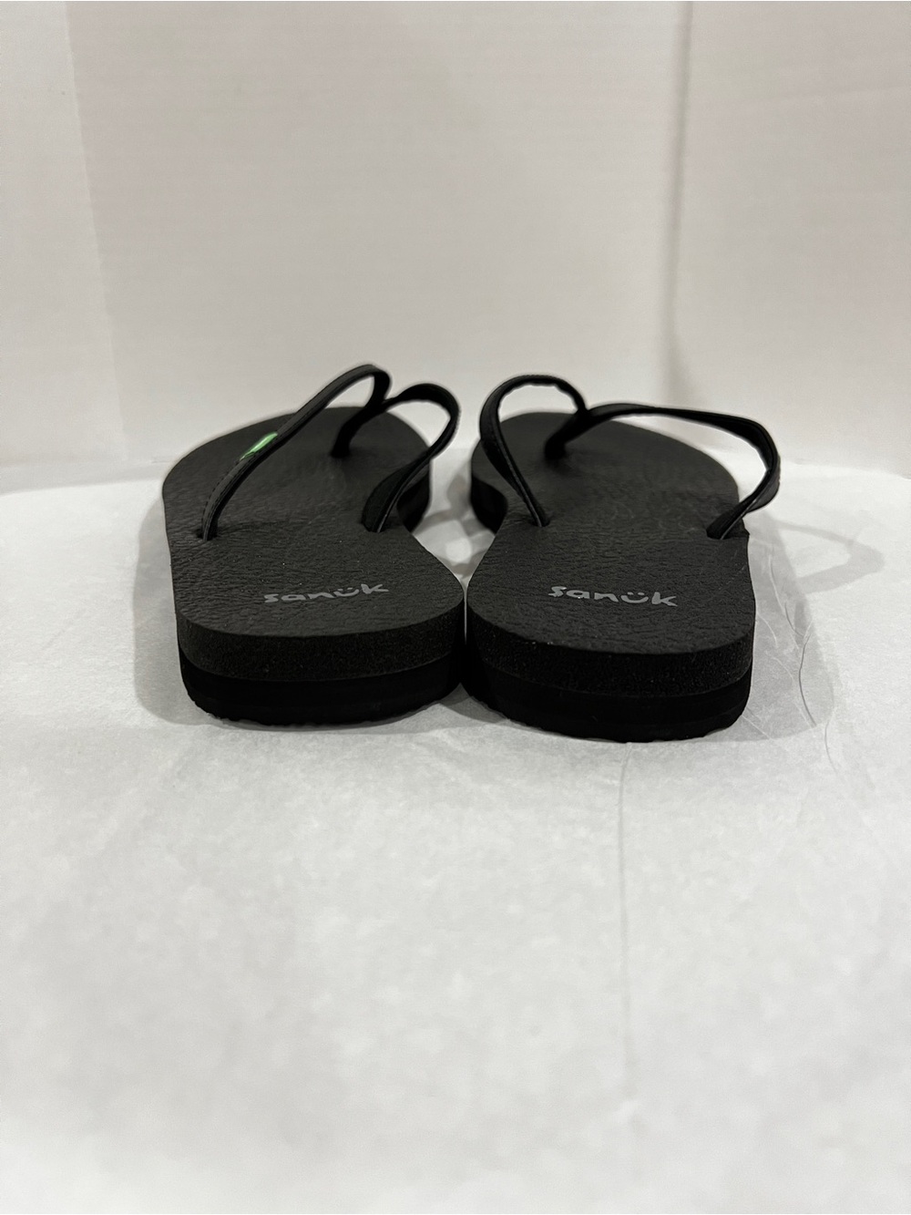 Sanuk Yoga Coral Flip Flop Size 9 Black Comfy - Picture 3 of 10